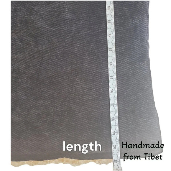 Handmade Tibetan | Cord Children's Coat with Angora Lining | Black | sz 5 / 6 - Picture 8 of 10